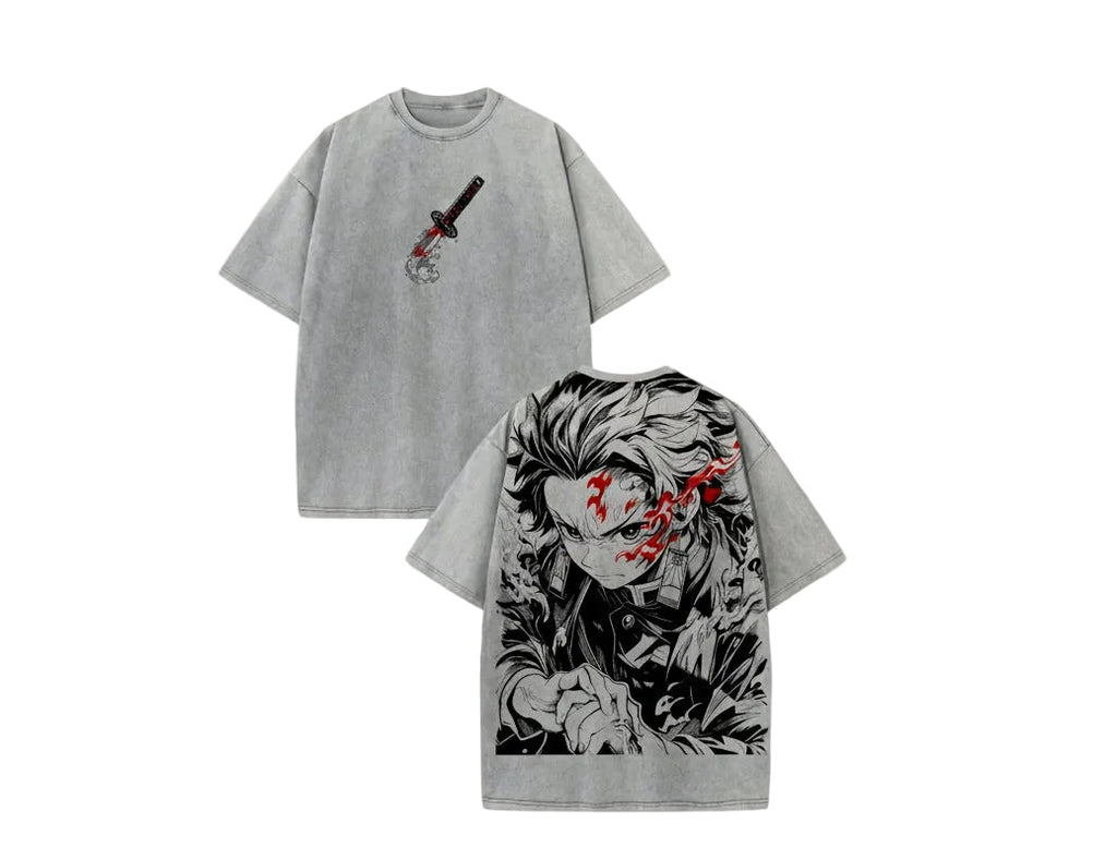 ACID WASH DROP SHOULDER ANIME EDITION