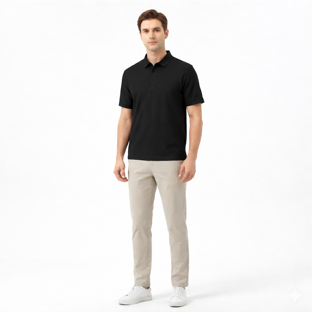 MEN's POLO TEES BLACK