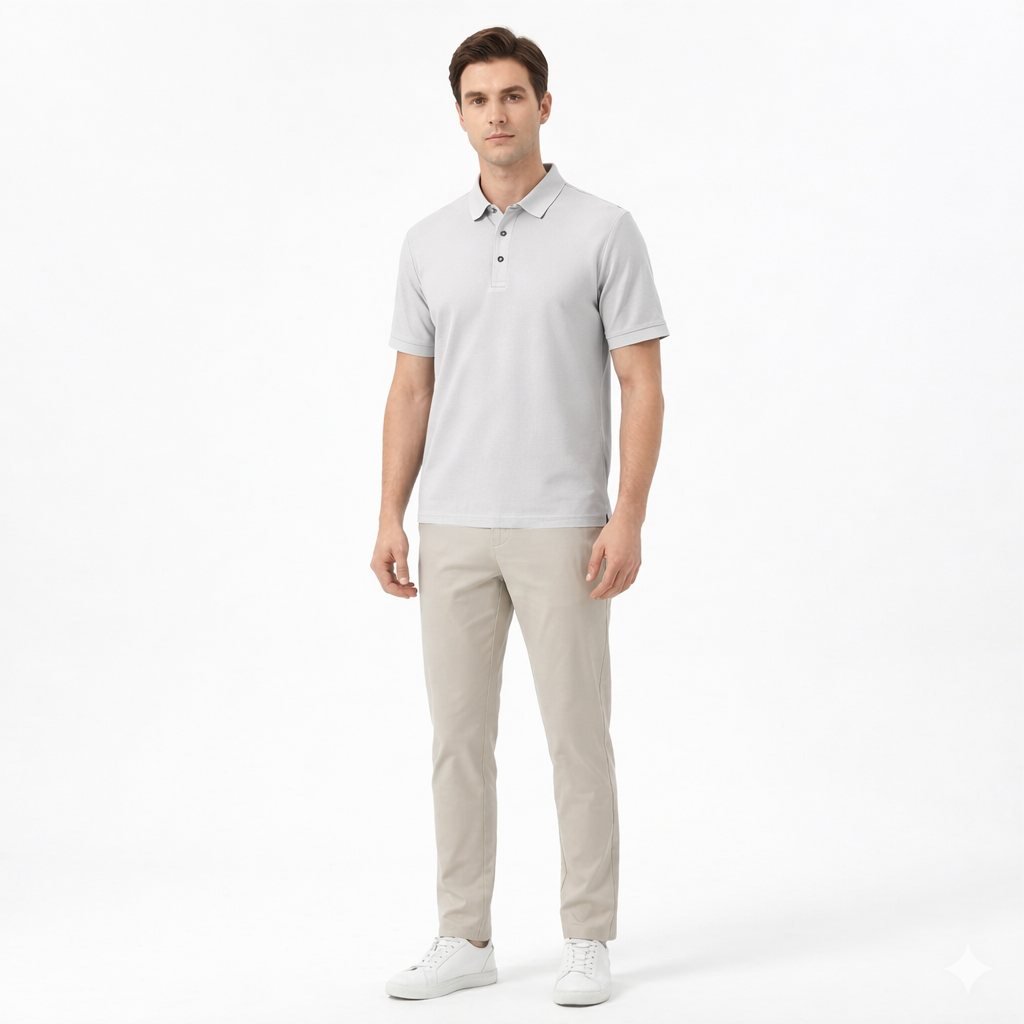 MEN's POLO TEES WHITE