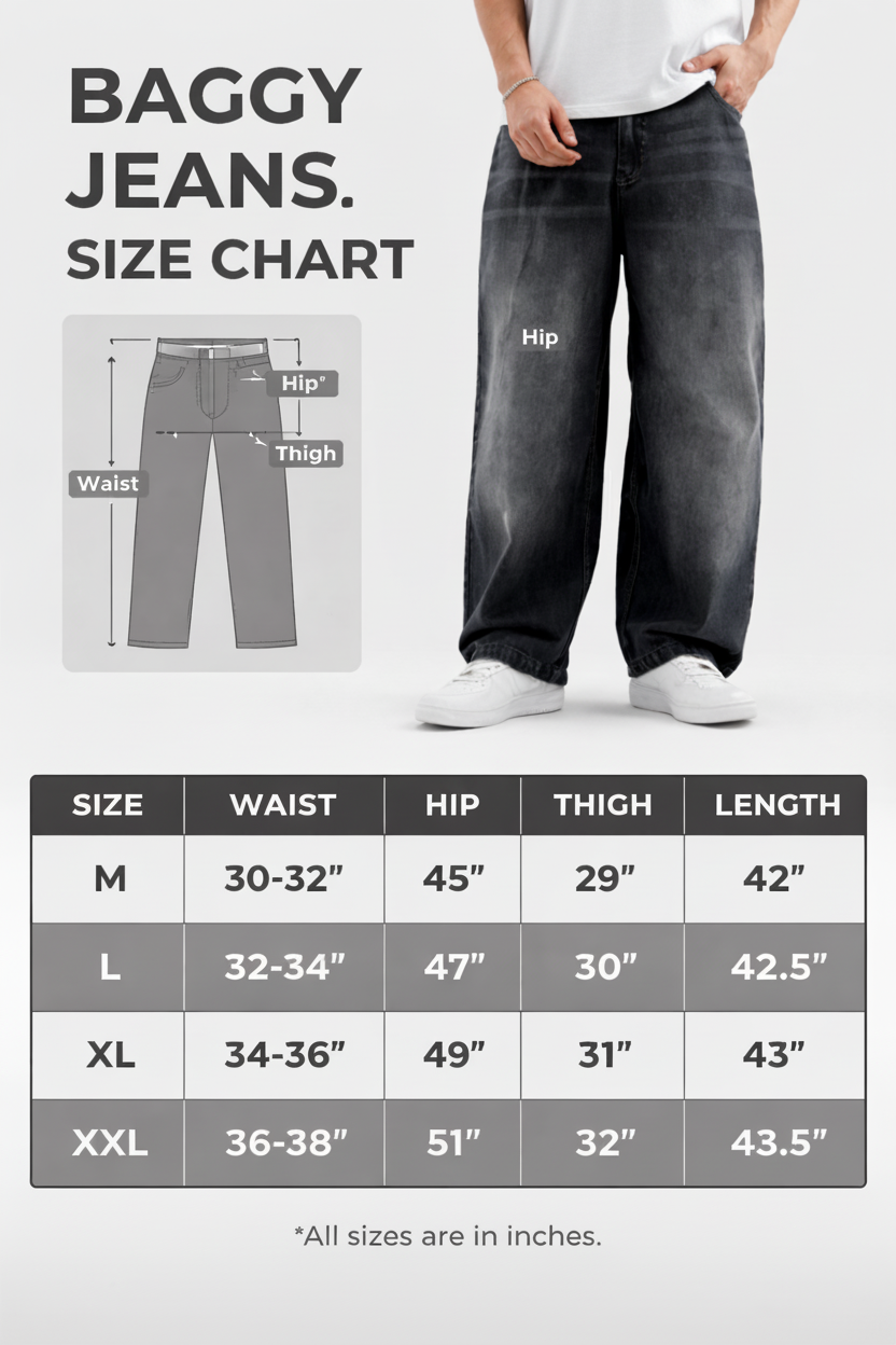 ASH GREY BAGGY JEANS