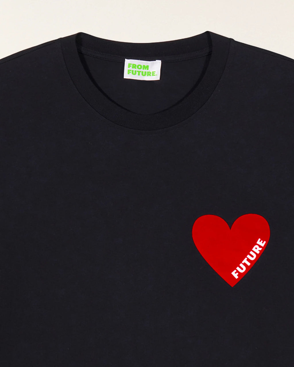 HEART ROUND NECK BLUE TEES