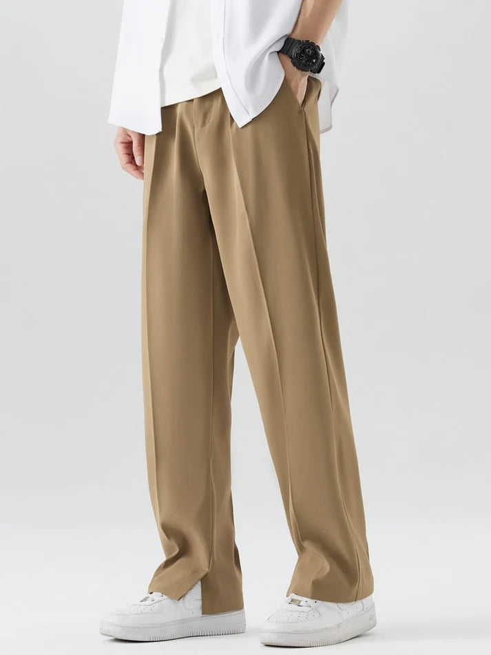 STRAIGHT BROWN TROUSERS