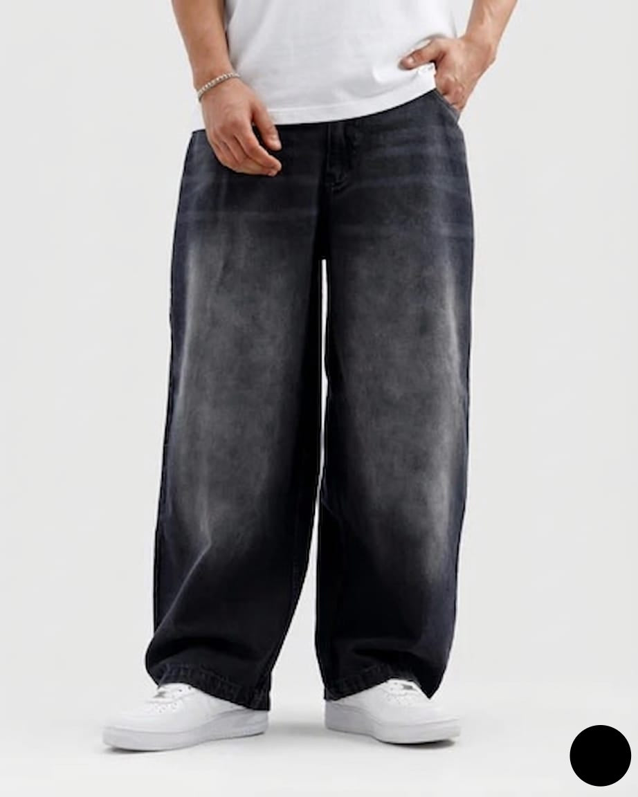 ASH GREY BAGGY JEANS
