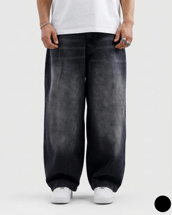 ASH GREY BAGGY JEANS